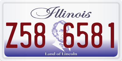 IL license plate Z586581