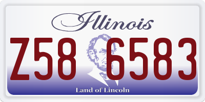 IL license plate Z586583