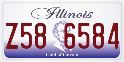 IL license plate Z586584