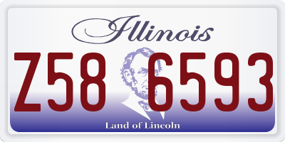 IL license plate Z586593