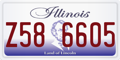 IL license plate Z586605