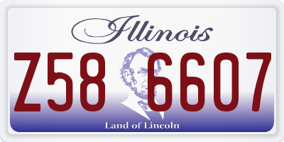 IL license plate Z586607
