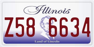 IL license plate Z586634