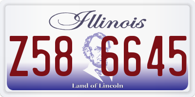 IL license plate Z586645