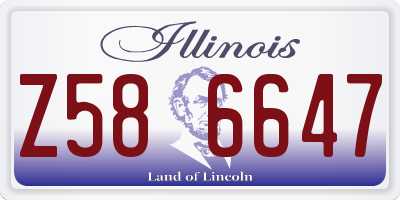 IL license plate Z586647