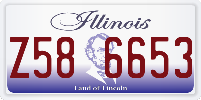 IL license plate Z586653