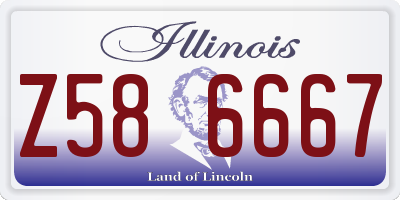 IL license plate Z586667