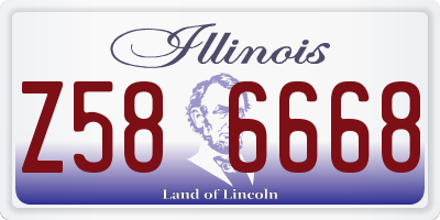 IL license plate Z586668