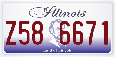 IL license plate Z586671