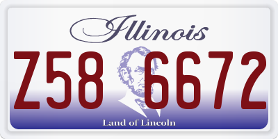 IL license plate Z586672
