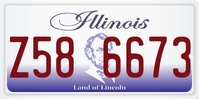 IL license plate Z586673