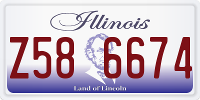 IL license plate Z586674