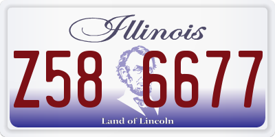 IL license plate Z586677