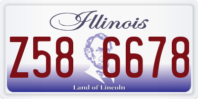 IL license plate Z586678