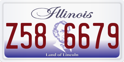 IL license plate Z586679