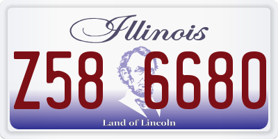 IL license plate Z586680