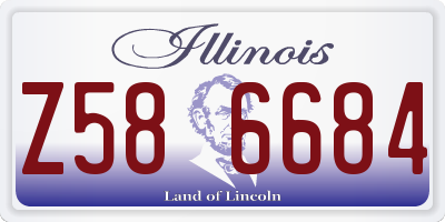 IL license plate Z586684