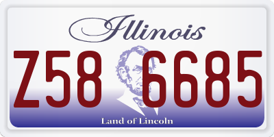 IL license plate Z586685