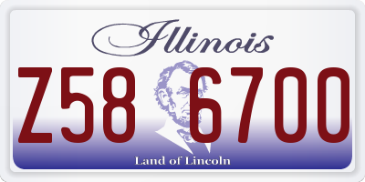 IL license plate Z586700
