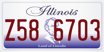 IL license plate Z586703