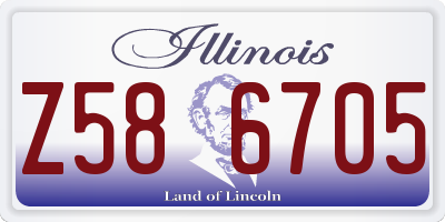 IL license plate Z586705