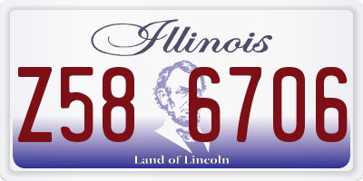 IL license plate Z586706