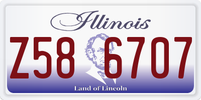 IL license plate Z586707