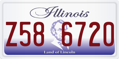 IL license plate Z586720