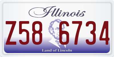 IL license plate Z586734