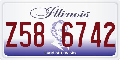 IL license plate Z586742