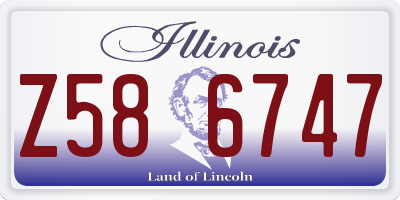 IL license plate Z586747
