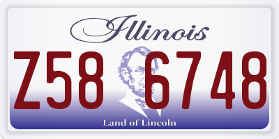 IL license plate Z586748