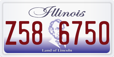 IL license plate Z586750