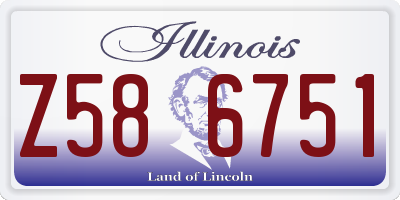 IL license plate Z586751