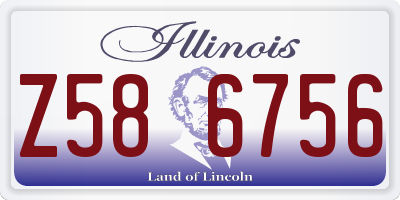 IL license plate Z586756