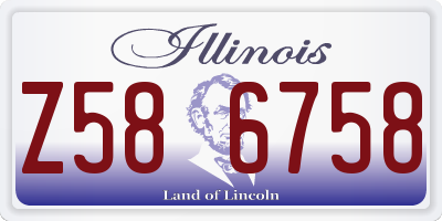 IL license plate Z586758
