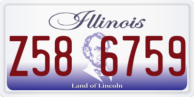 IL license plate Z586759