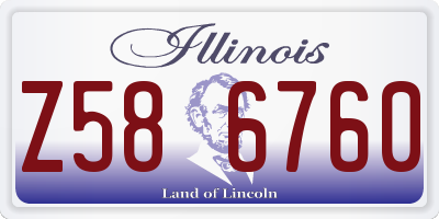 IL license plate Z586760