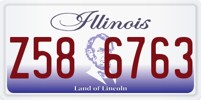 IL license plate Z586763