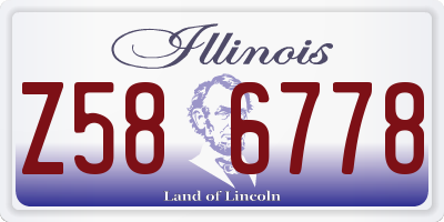 IL license plate Z586778