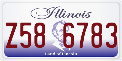 IL license plate Z586783