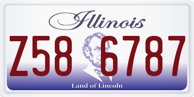 IL license plate Z586787