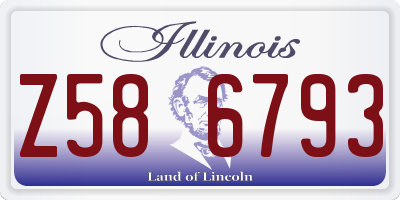 IL license plate Z586793