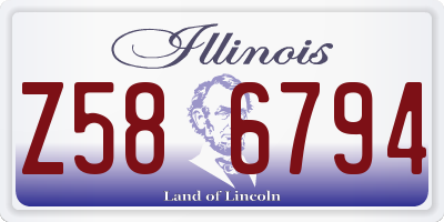 IL license plate Z586794