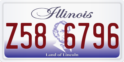 IL license plate Z586796