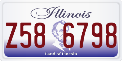 IL license plate Z586798