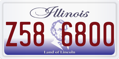 IL license plate Z586800