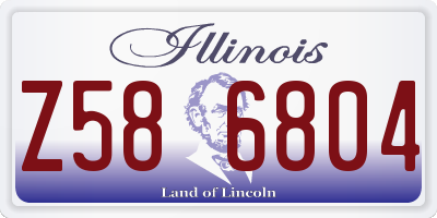IL license plate Z586804