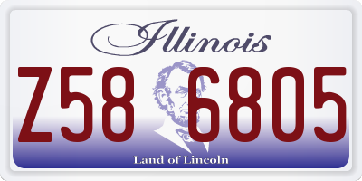 IL license plate Z586805