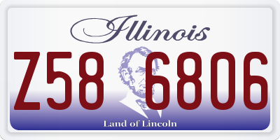 IL license plate Z586806